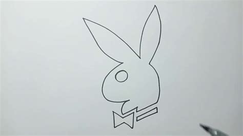 drawing of playboy bunny|Tutorial Easy drawings How to draw a playboy Bunny .